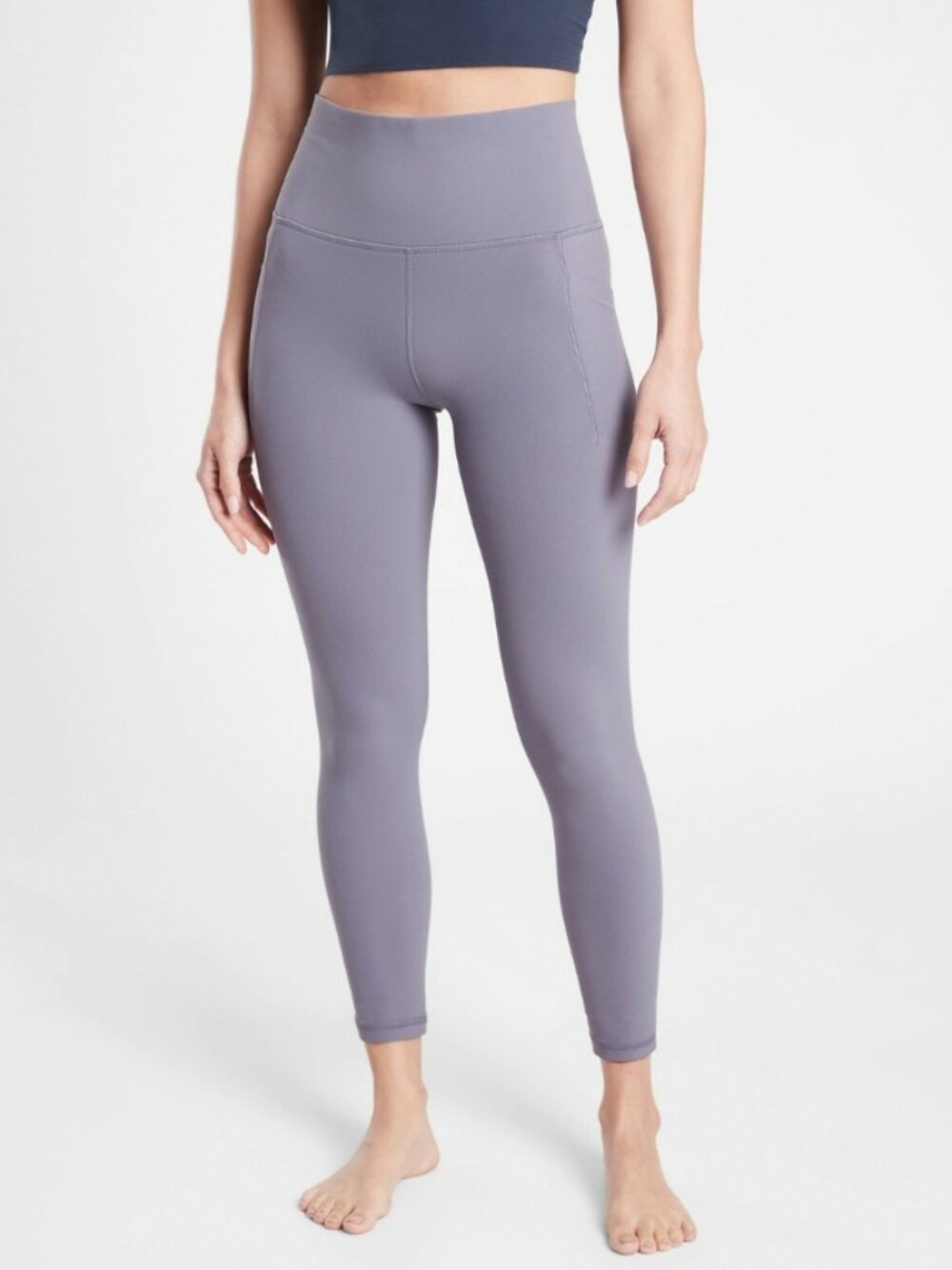 Athleta Salutation Stash Pocket II 7/8 Tight Leggings Lilac Purple Small